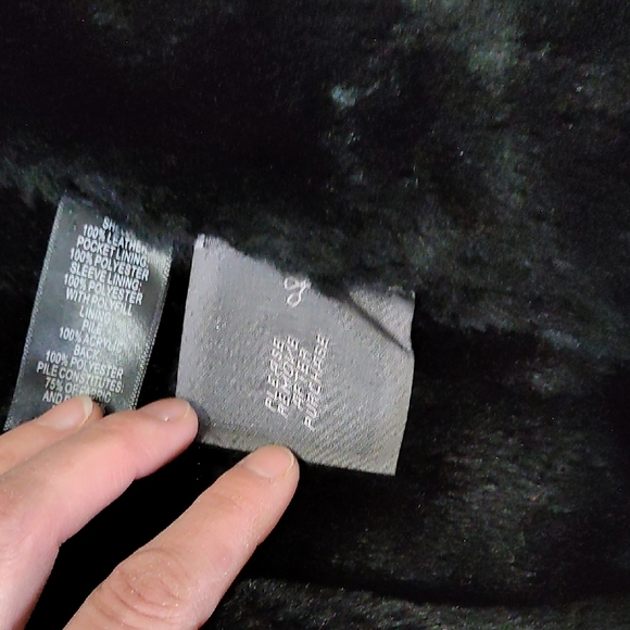 Sonoma Black Faux Fur Lined Leather Jacket - Picture 7 of 11